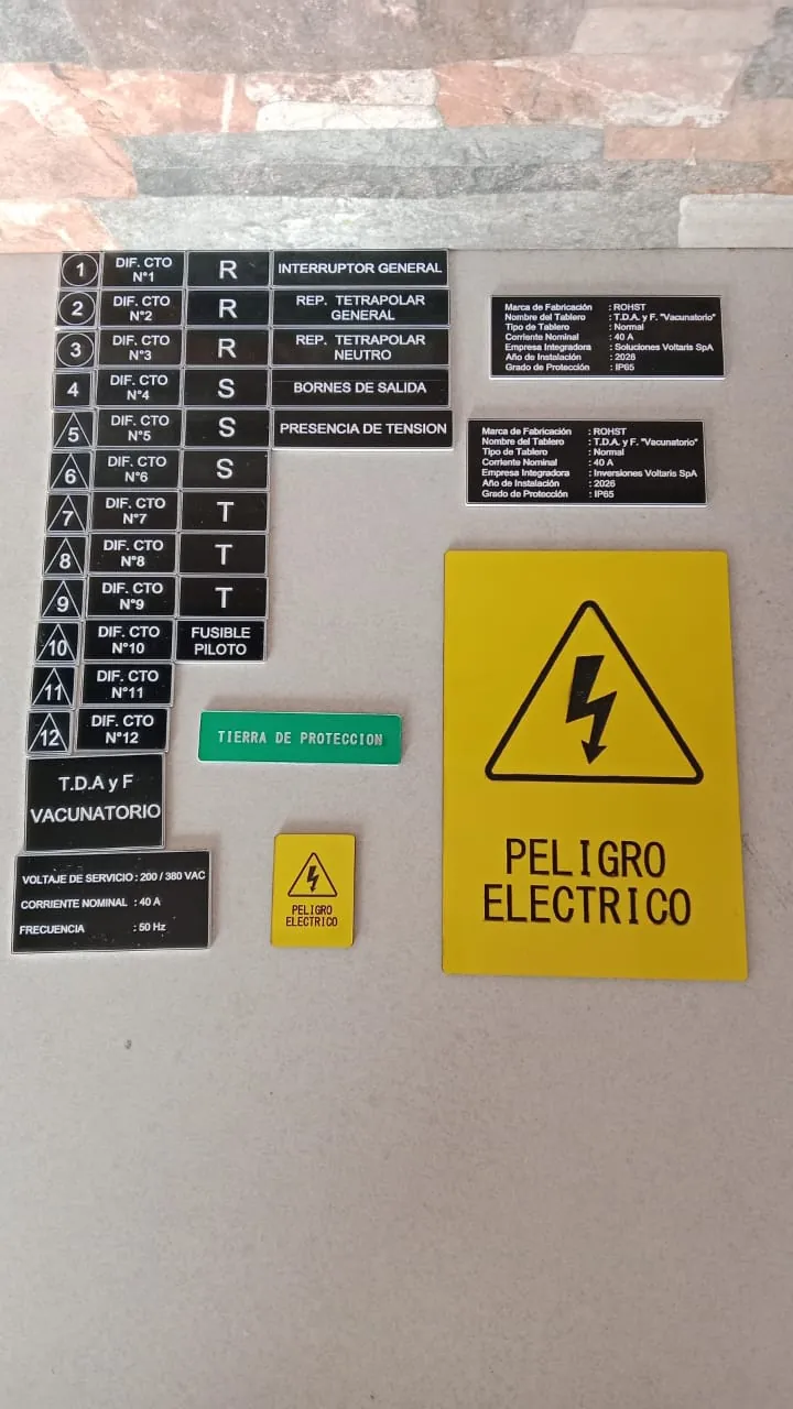 Placas Lamicoid para tablero de vacunatorio