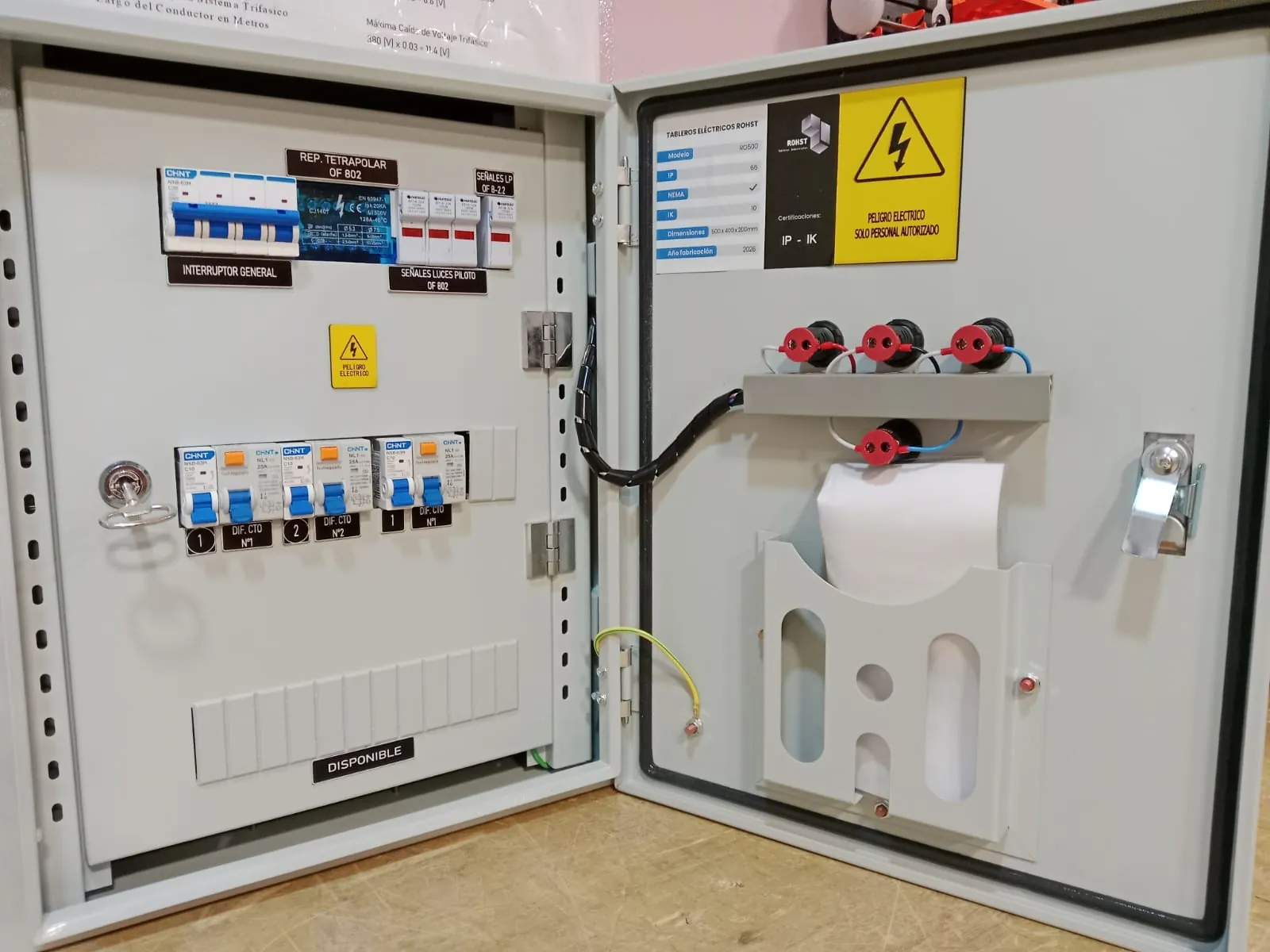 Tablero eléctrico documentado y listo para entrega